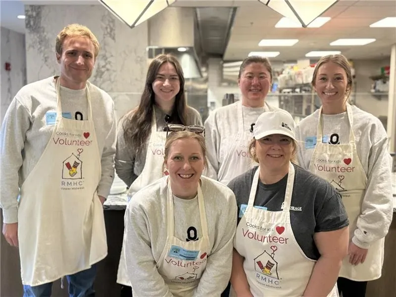Team at work in the Ronald McDonald House Charity